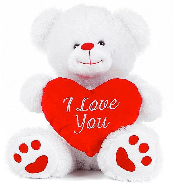 Ursuleț de Pluș "I love you" cu  Inimă Roșie, 27 cm