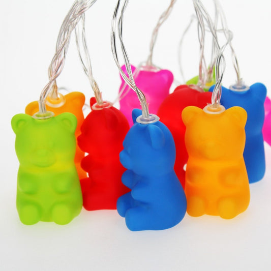 Lampă de veghe portabilă  pentru copii  Ursuleți, lungime 2 metri cu 10 luminițe