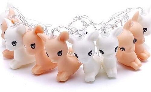 Lampă de veghe portabilă  pentru copii  Căprioare, lungime 2 metri cu 10 luminițe